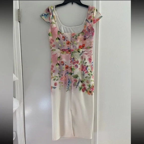 Matertinity dress, True Violet dress, UK 10, US 4-6| Color: Cream/Pink floral - Picture 1 of 8